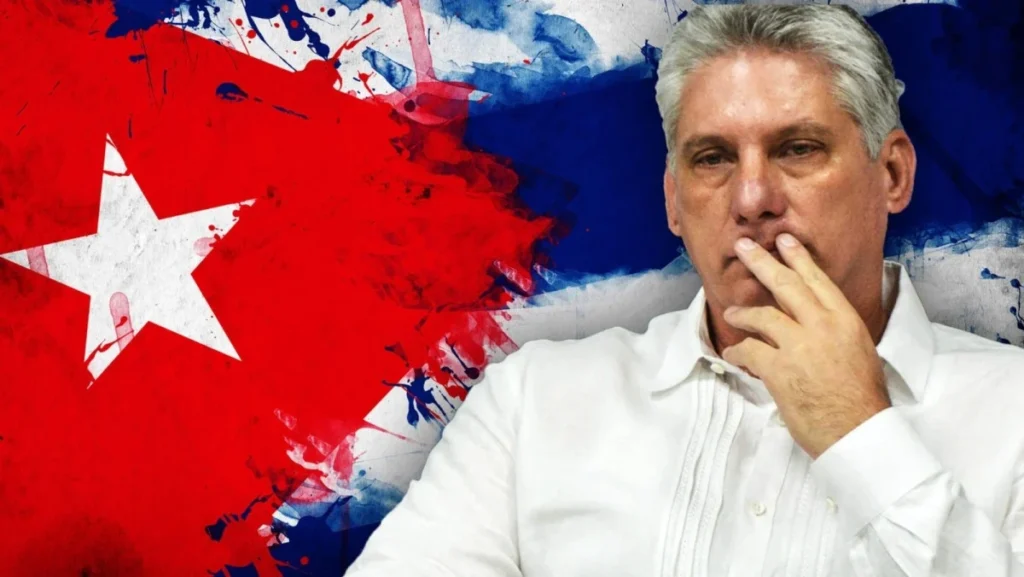 Miguel Díaz-Canel en La Habana, Cuba, mostrando preocupación por la presión de Estados Unidos sobre Venezuela y la posible caída de Maduro.